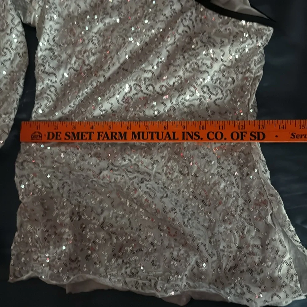 Balara white Sequin Dance Costume 3 piece Set